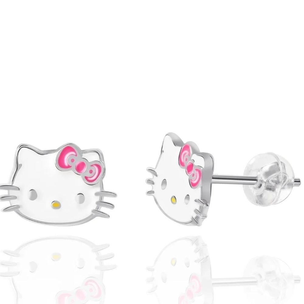 Hello Kitty Silver Plated Stud Earrings